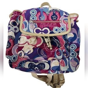 Coach Poppy Pop C Flap Backpack